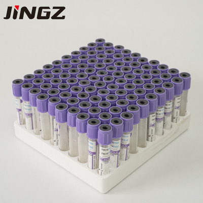 لوله های جمع آوری خون 2-10 میلی لیتری شیشه ای PET Violet Vacuum Edta Coated Blood Collection Tubes