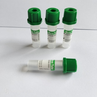 8*45mm لیتیوم هیپارین لوله های کوچک سبز لوله های غیر خلاء با لوله