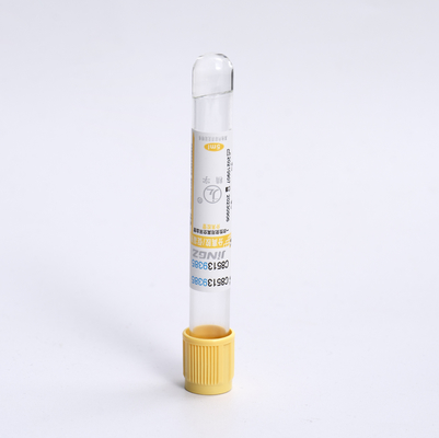لوله ی زرد ژل فعال کننده لخته ی خون لوله های پزشکی برای جمع آوری خون 2ml-10ml