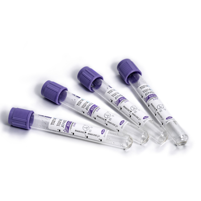 ضد انعقاد EDTA K2 Vacuum EDTA Vacuum Blood Collection Tubes 13*100mm