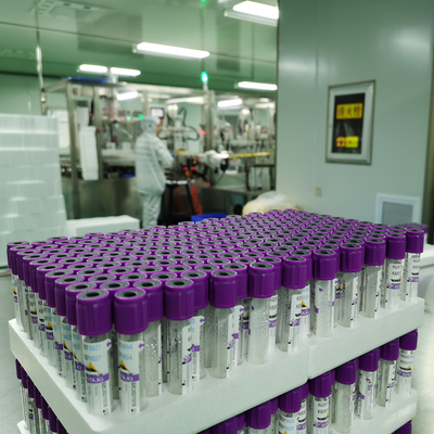 ضد انعقاد EDTA K2 Vacuum EDTA Vacuum Blood Collection Tubes 13*100mm