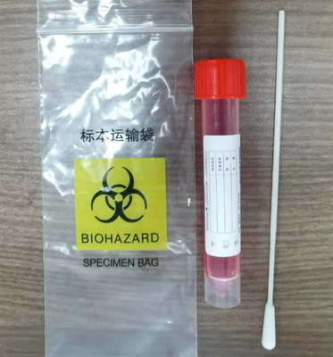 PP 5ml-10ml کیت نمونه برداری ویروس لوله نمونه برداری Vtm با 2 عدد سواب دسته دار