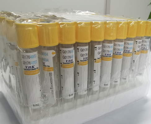 لوله یکبار مصرف 6 میلی لیتری ژل فعال کننده لخته پلاستیکی برای جمع آوری خون 100*13 میلی متر