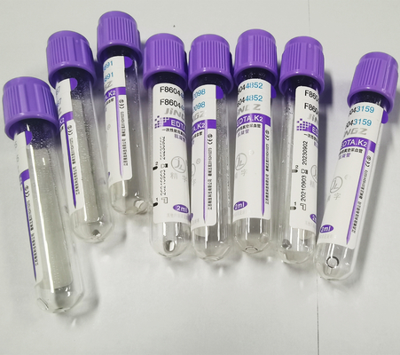 وکیوم پزشکی K3 EDTA ویال Lavender Top Blood Collection Tube علامت ISO13485