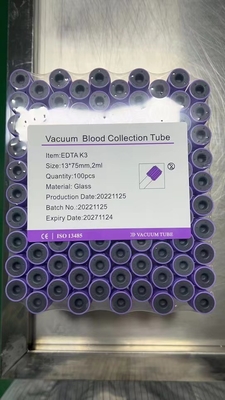 Vacuum Blood Collection تولید کننده لوله EDTA 0.5-10ml Glass PET Tube