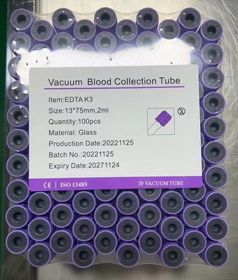 پرس کلاهک K3 EDTA Blood Collection Tube وکیوم استریل لوله 2 میلی لیتری