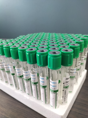 کلاه سبز 2ml-10ml لوله هپارین سدیم برای لوله آزمایش خون پزشکی