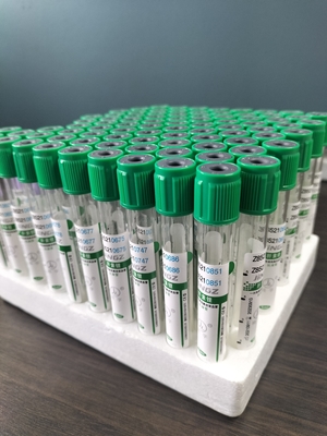 کلاه سبز 2ml-10ml لوله هپارین سدیم برای لوله آزمایش خون پزشکی
