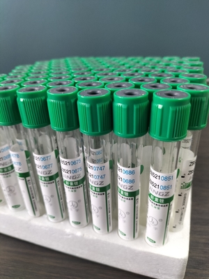 کلاه سبز 2ml-10ml لوله هپارین سدیم برای لوله آزمایش خون پزشکی