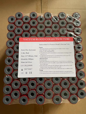 16*100mm 10ml بدون لوله اعتیاد آور لوله خونی خلاء