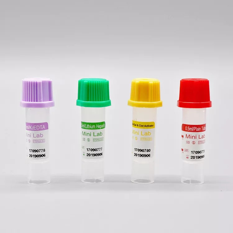 لوله جمع آوری میکرو خون هپارین واکوتینر 0.5 میلی لیتر PP 8*45 میلی متر برای یک بار مصرف